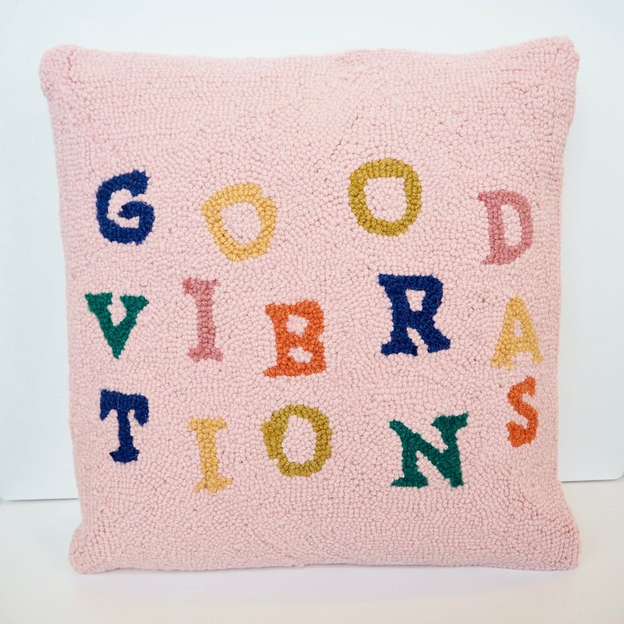 Hooked Good Vibrations Pillow - Girl Be Brave