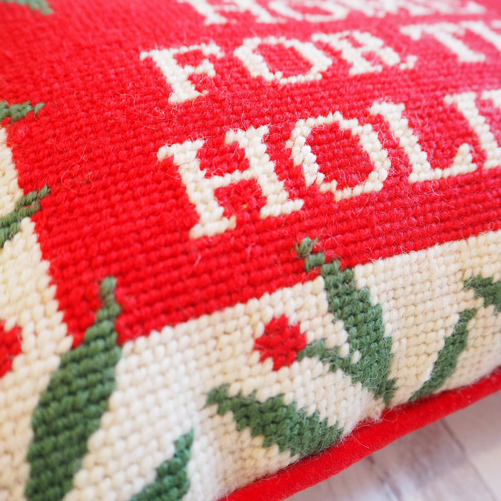 Hooked "Home for the Holidays" Throw Pillow - Girl Be Brave