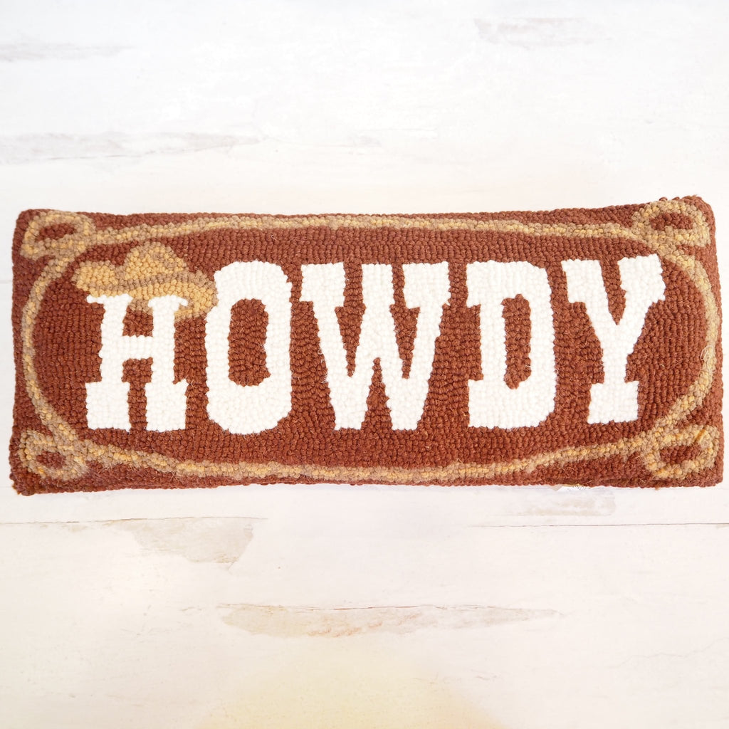 Hooked Howdy Pillow - Girl Be Brave