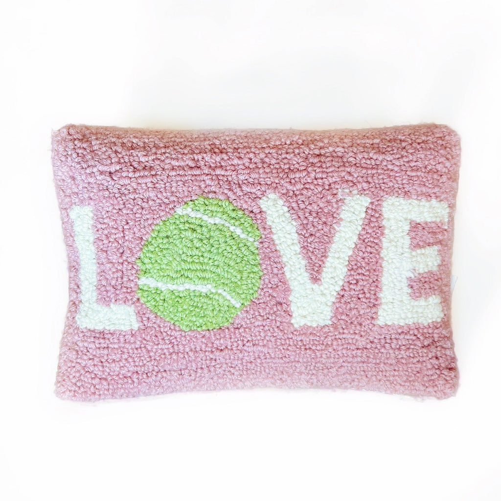 Hooked Tennis Love Pillow - Girl Be Brave