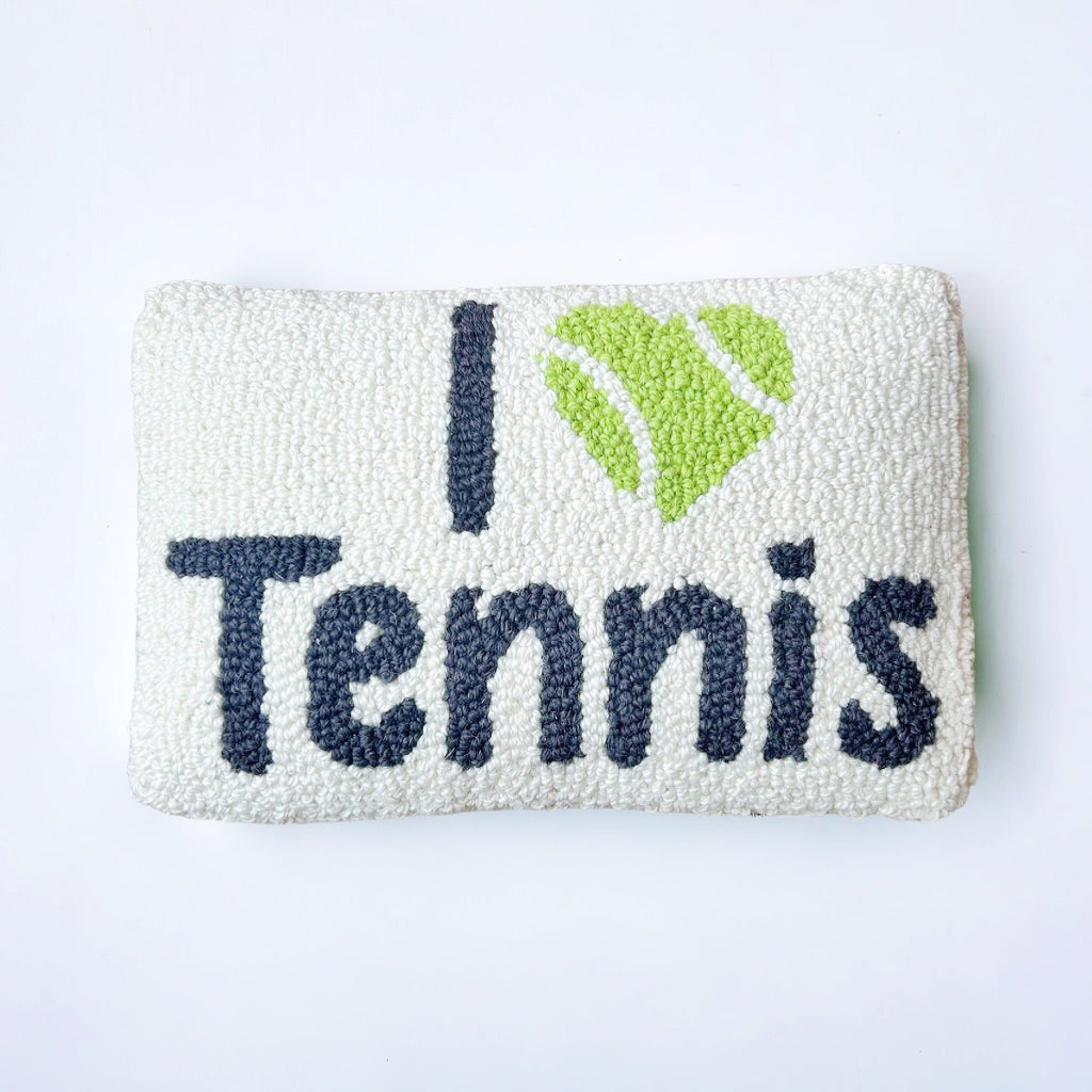 "I ♥ Tennis" Hooked Pillow - Girl Be Brave