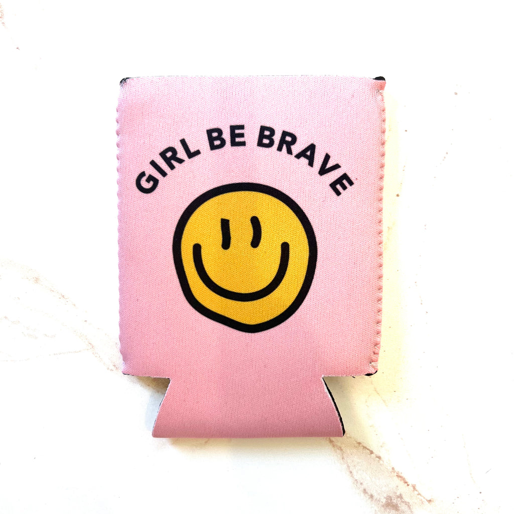 Girl Be Brave Happy Face Drink Sleeve - Girl Be Brave