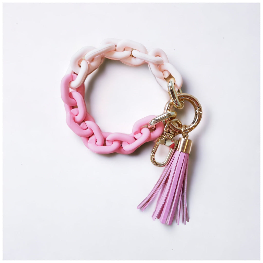 Jumbo Chain Pink Keychain - Girl Be Brave