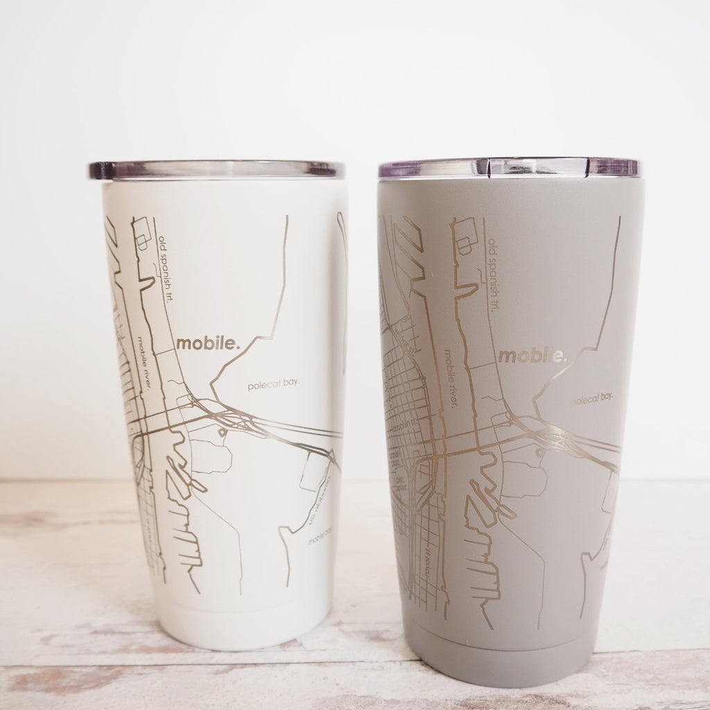 Map of Mobile Insulated Tumbler - Girl Be Brave
