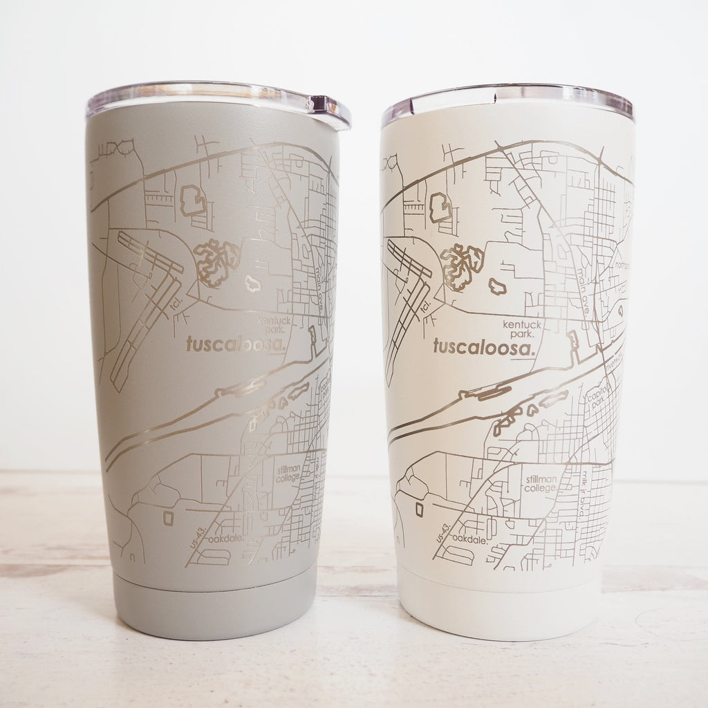 Map of Tuscaloosa Insulated Tumbler - Girl Be Brave