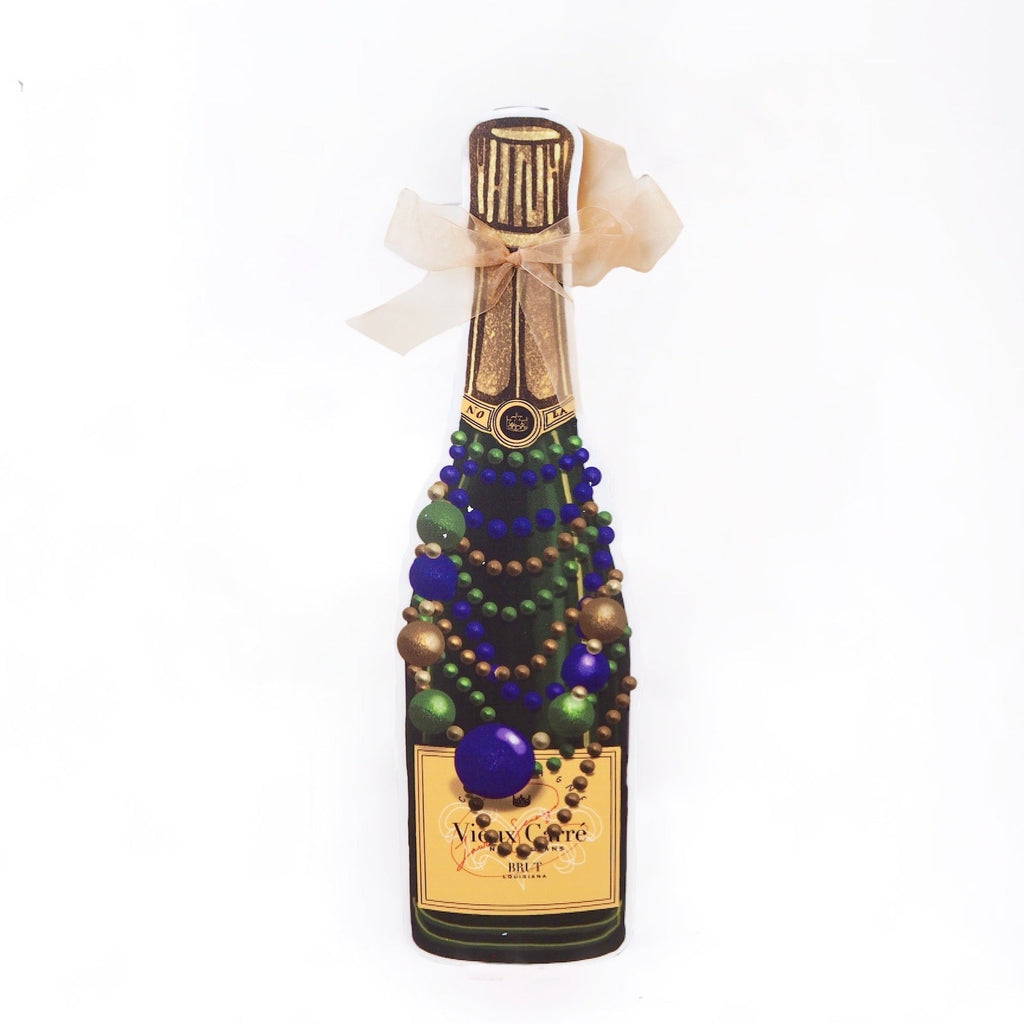 Mardi Gras Beads Champagne Door Hanger - Girl Be Brave