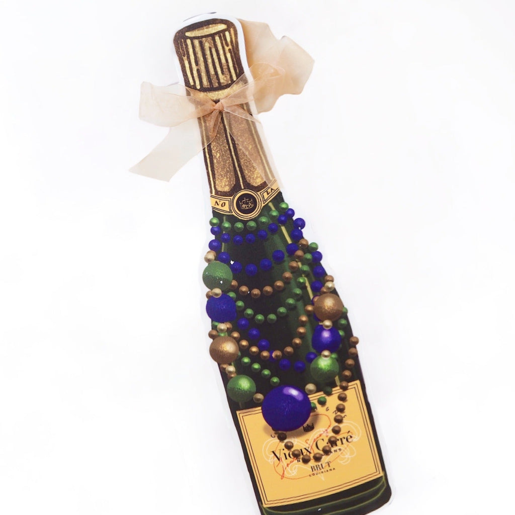Mardi Gras Beads Champagne Door Hanger - Girl Be Brave