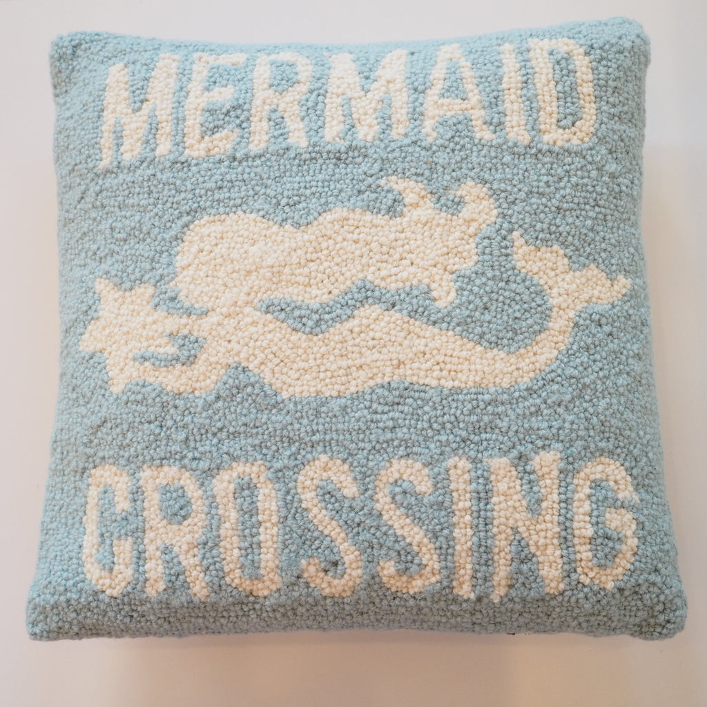 Mermaid Crossing Hooked Pillow - Girl Be Brave