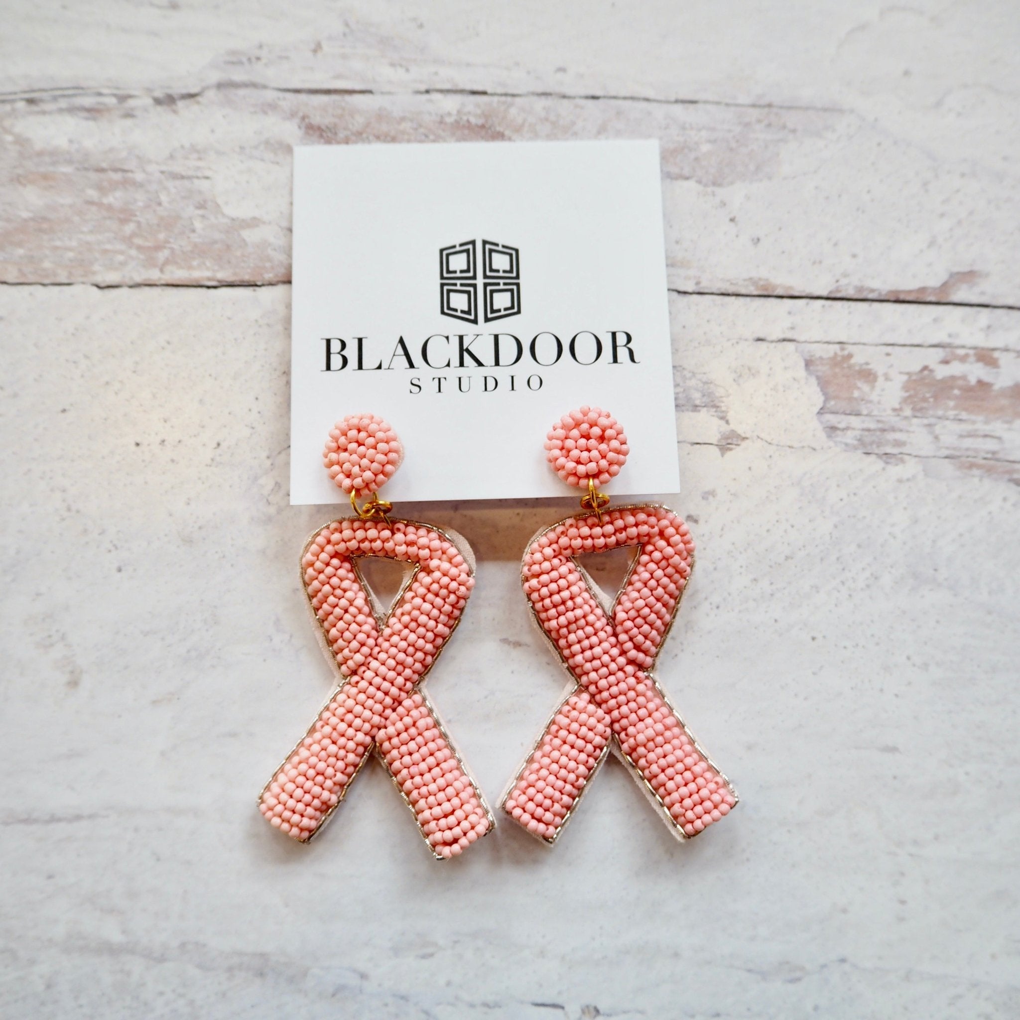 Pink Ribbon and Heart Earrings – aimelbie