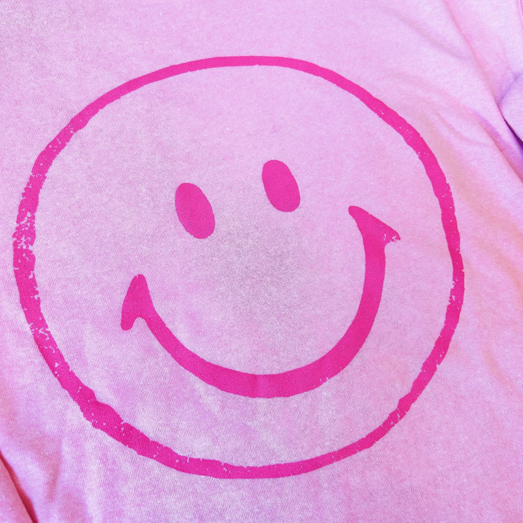 Pink Smiley Ultra Soft Fleece Lined Sweatshirt - Girl Be Brave