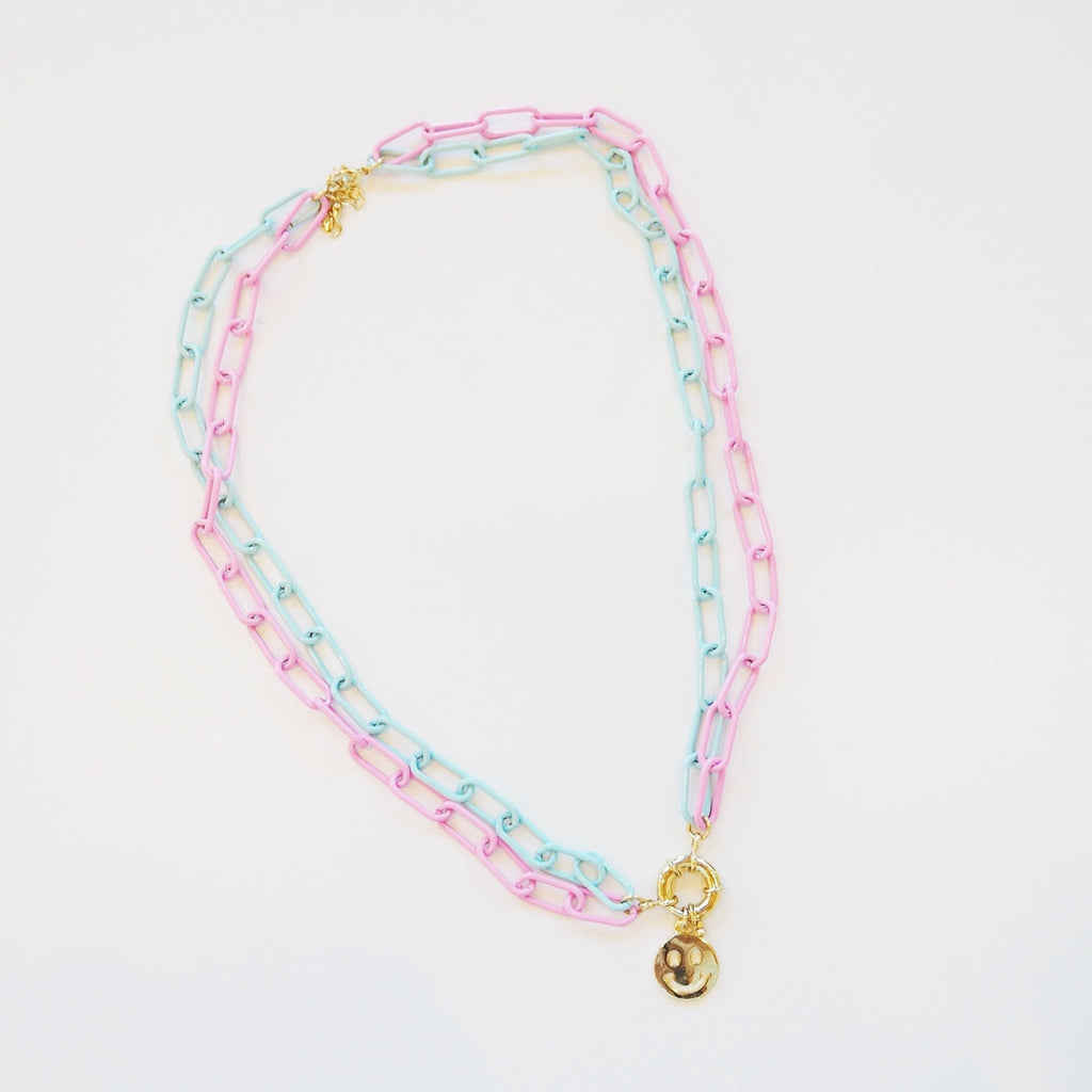 Smiley Face Chain Necklace - Girl Be Brave