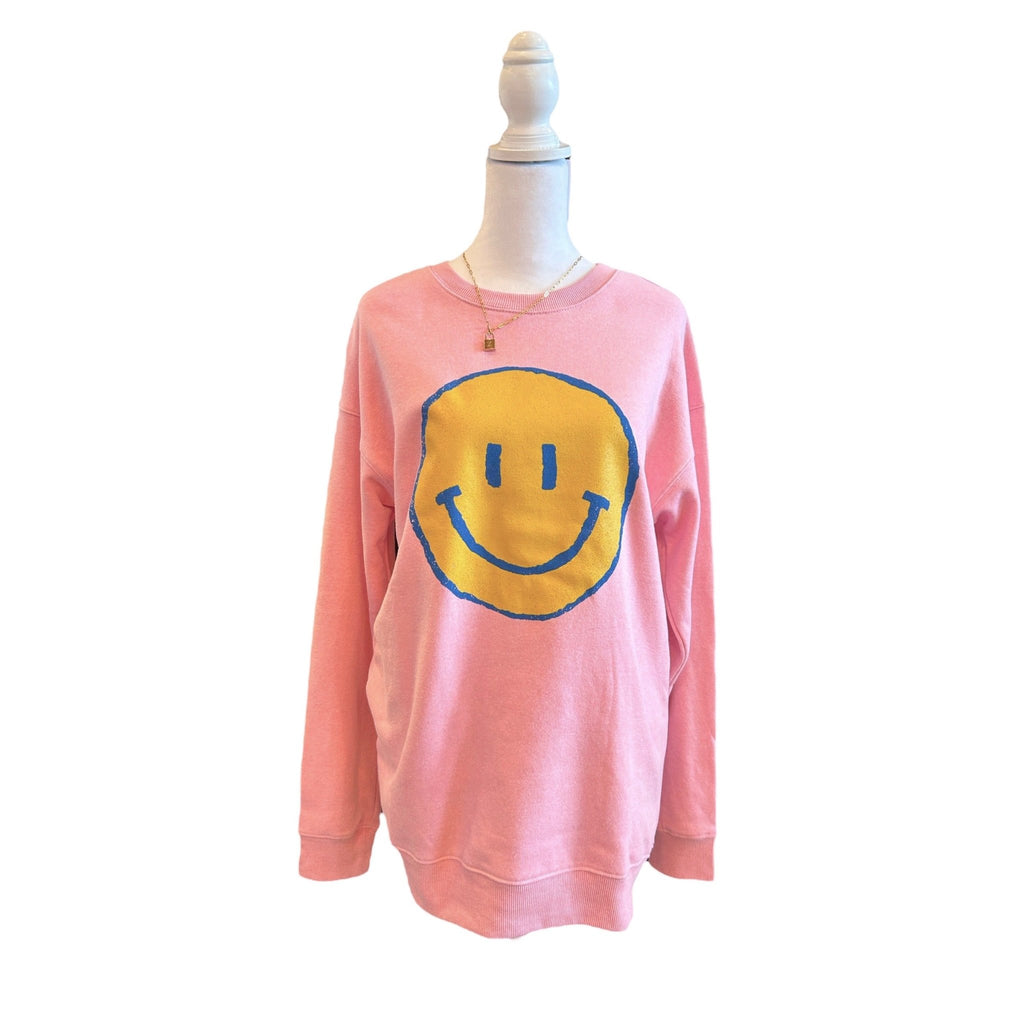 Smiley Ultra Soft Fleece Lined Sweatshirt - Girl Be Brave