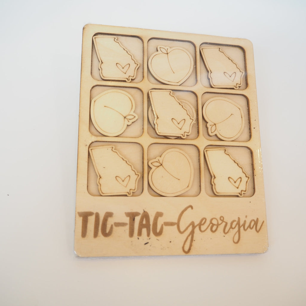 State Tic Tac Toe Wooden Game - Girl Be Brave