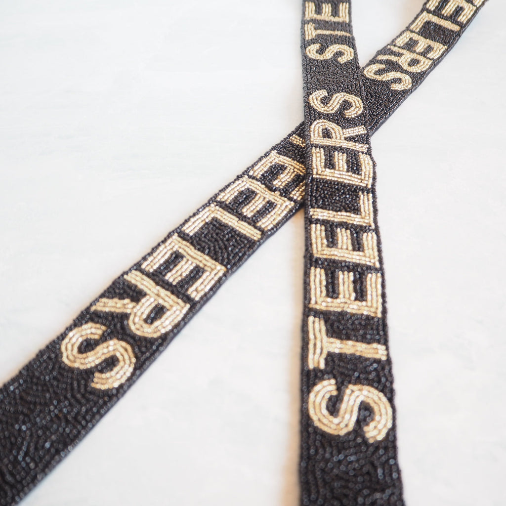 Steelers Beaded Purse Strap - Girl Be Brave