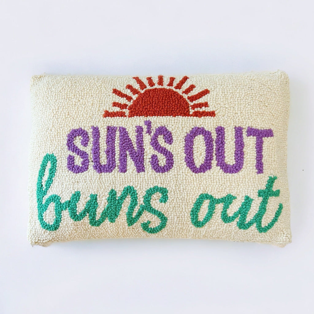 Sun's Out Buns Out Hooked Pillow - Girl Be Brave