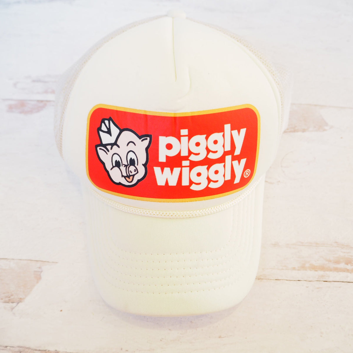 Beige / Off White Piggly Wiggly Hat Girl Be Brave