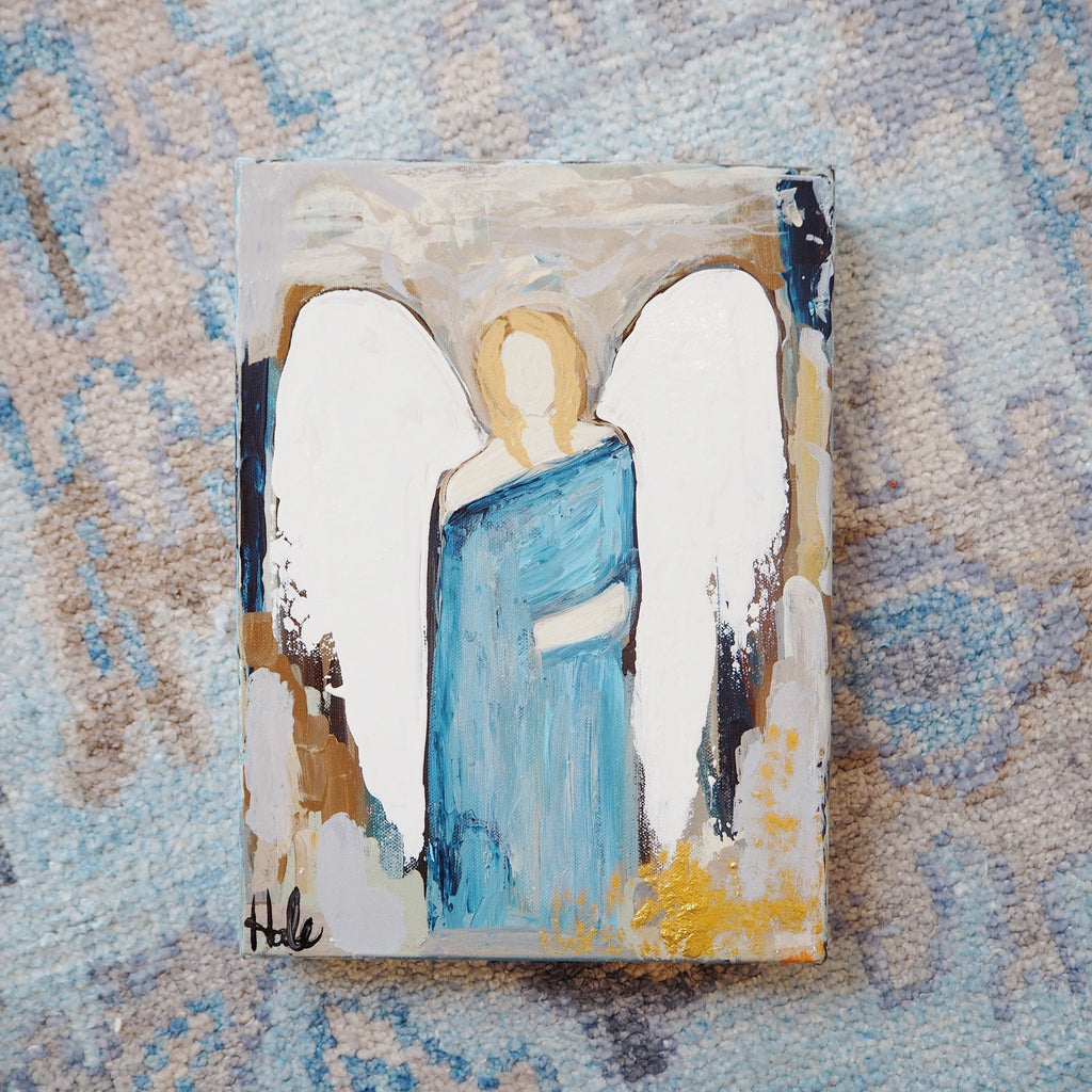 Wings Across Eternity Original Oil Painting - Girl Be Brave