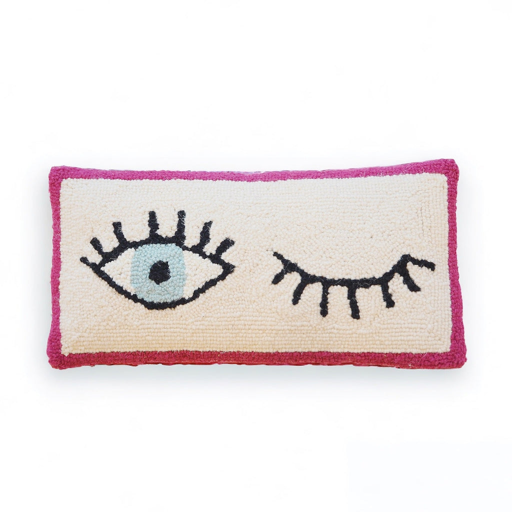 Winky Face Hooked Pillow - Girl Be Brave