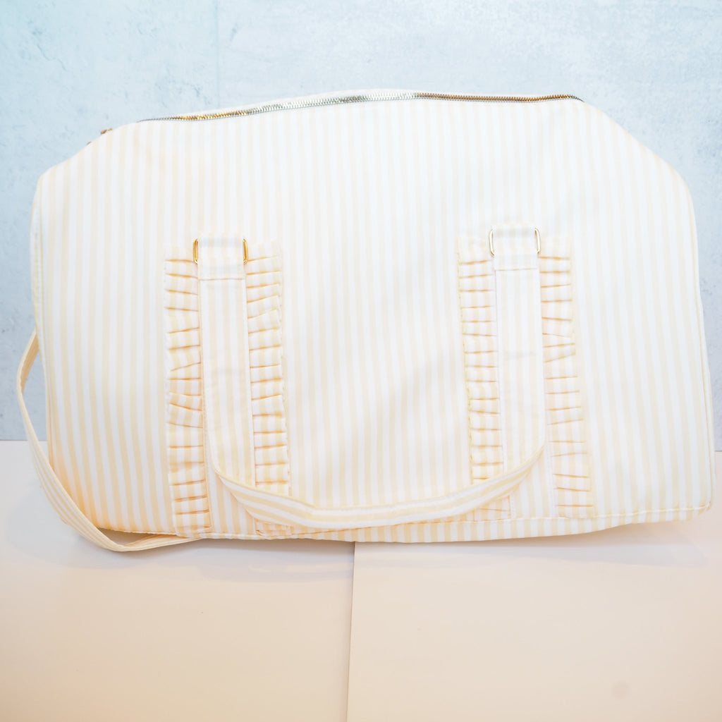 Yellow Striped Duffle Bag - Girl Be Brave